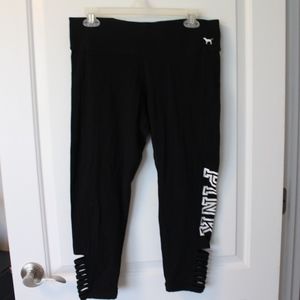 PINK black capri leggings